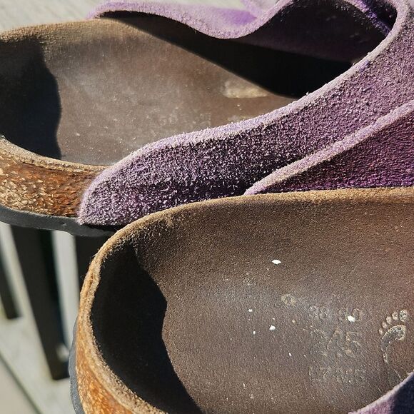Purple Suede Women's Sandals - Picture 3 of 9